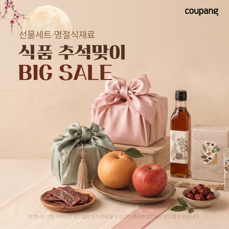 쿠팡 식품 추석맞이 BIG SALE 프로모션